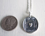 heart wax seal pendant