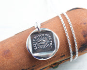 eye wax seal necklace