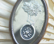 heart wax seal necklace