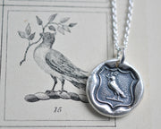 dove wax seal necklace