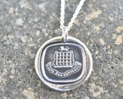 portcullis wax seal necklace
