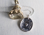 heart wax seal necklace