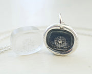 sun wax seal necklace