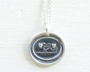 heart wax seal necklace