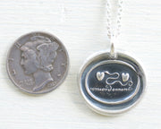 heart wax seal necklace