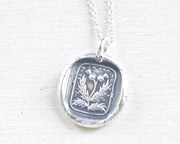 scottish thistle wax seal pendant