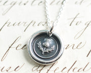 scottish thistle wax seal pendant