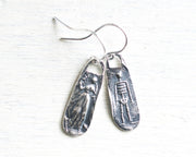 skeleton and widow earrings - mr. & mrs. schondel - wax seal jewelry