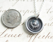 scottish thistle wax seal pendant