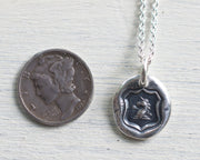 unicorn wax seal necklace