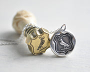 dove wax seal necklace