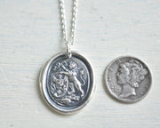 lion wax seal pendant