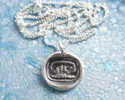 ship wax seal necklace