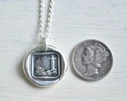 lighthouse wax seal pendant