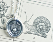 snail wax seal necklace