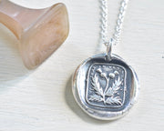 scottish thistle wax seal jewelry