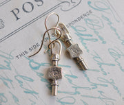 watch key earrings