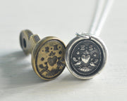heart wax seal necklace