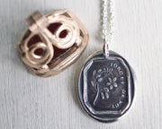 forget me not wax seal jewelry