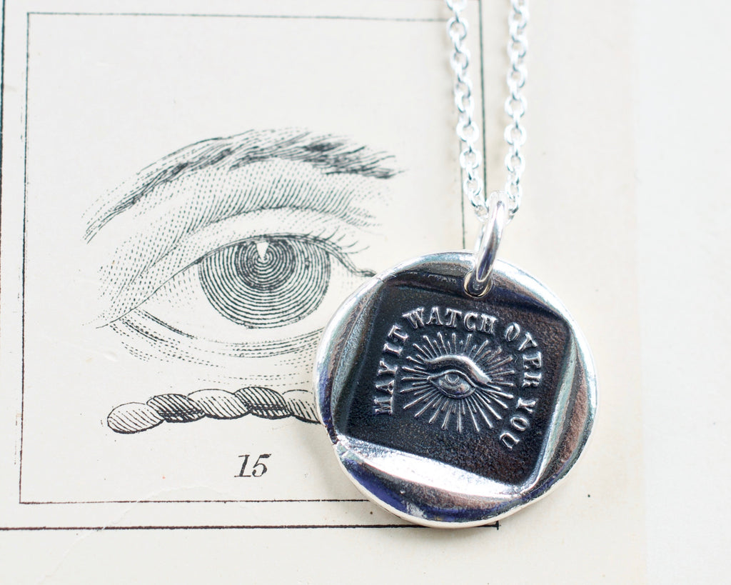 eye wax seal necklace