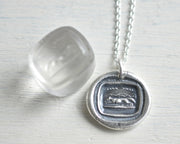 fox wax seal necklace
