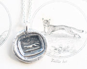 fox wax seal necklace