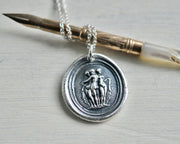 three graces wax seal pendant