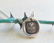 rose wax seal necklace