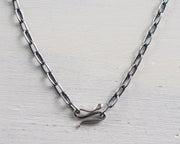 necklace chain - long link chain with snake hook clasp