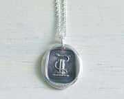 snake wax seal necklace