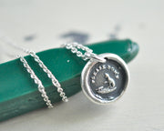 cat wax seal necklace