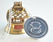 snake wax seal necklace