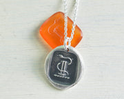 snake wax seal necklace