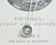 God Save the Queen wax seal necklace