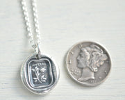 rose wax seal pendant
