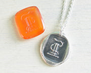 snake wax seal pendant