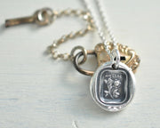 rose wax seal necklace