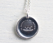snake wax seal necklace