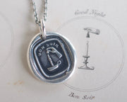 bon soir wax seal necklace