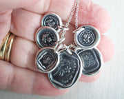 forget me not wax seal jewelry