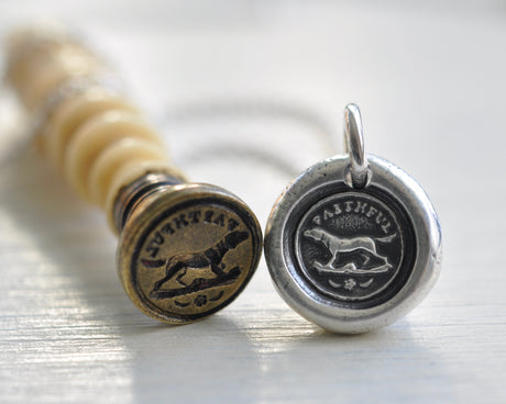 dog wax seal necklace