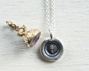 hand wax seal necklace