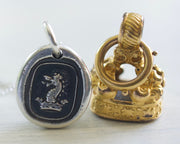 dragon wax seal necklace