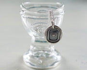 eye wax seal necklace
