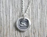 frog wax seal necklace