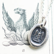 phoenix wax seal necklace