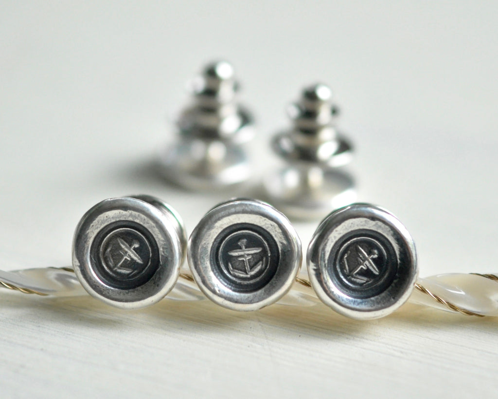 anchor wax seal tie tack