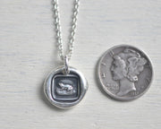 frog wax seal necklace