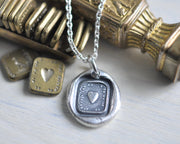 heart wax seal jewelry
