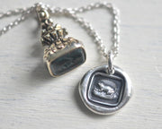 frog toad wax seal necklace pendant